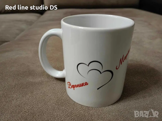 Персонализирана порцеланова чаша за подарък за 14-ти февруари, снимка 2 - Арт сувенири - 53812331
