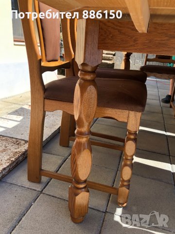 Трапезна маса със 6 стола, снимка 9 - Маси - 41998965