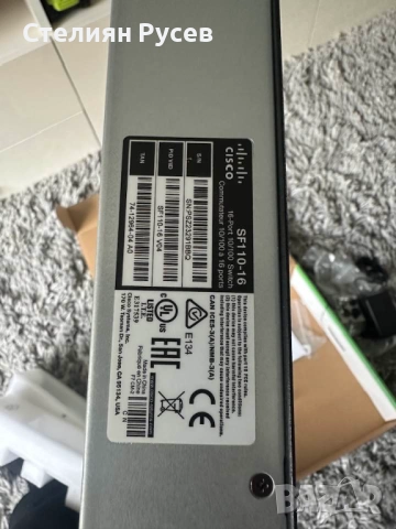 суич cisco sf110-16 16 port switch сплитер за интернет - цена 200лв или 102,26 евро - нов , не е изп, снимка 3 - Суичове - 52039058