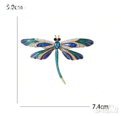 Брошка водно конче в синьо- подходящ подарък за учителка, майка, за жени, снимка 2 - Други - 53720250