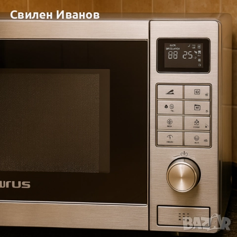 Микровълнова фурна за вграждане TAURUS ELBRUS, цифрова, 9 режима, 9 автоматични менюта, програмируем, снимка 2 - Микровълнови - 51506649