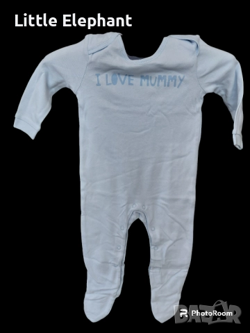 Цяла пижамка ромпърче за 9-12 мес мом"I love mummy",колекция"Family",Англия/нова