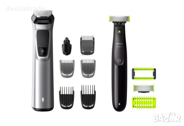 Комплект OneBlade & Машинка за подстригване за брада и коса 12 in 1 Philips Multigroom MG9710/90, снимка 1 - Машинки за подстригване - 35850473