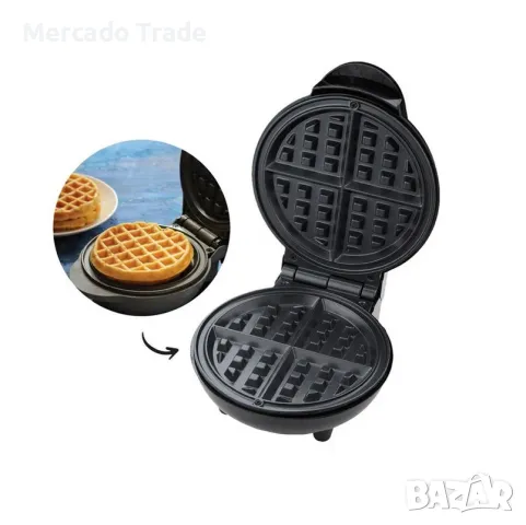 Мини гофретник Mercado Trade, 600W, Черен, снимка 5 - Гофретници - 47532787