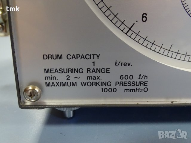 газметър SHINAGAWA SEIKI wet gas meter W-NK-1 B, снимка 4 - Други машини и части - 34100320