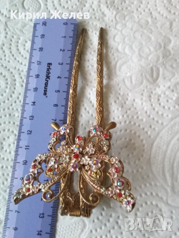 Метална шнола за коса голяма 52621, снимка 3 - Аксесоари за коса - 52787667