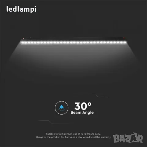LED SMART Магнитен Линеен Спот 20W 3в1 48V, снимка 3 - Лампи за таван - 49433556