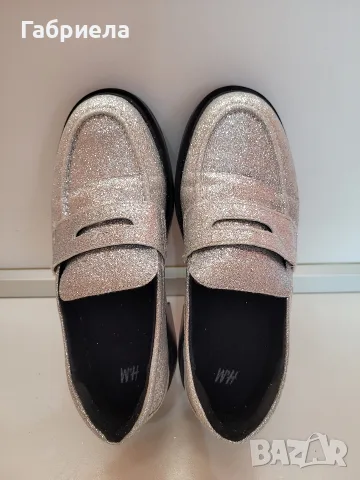 Блестящи обувки H&M за момиче 34 размер, снимка 5 - Детски обувки - 56038881
