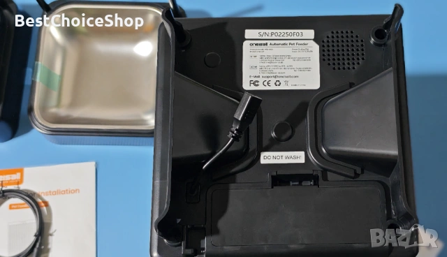 Автоматична хранилка за котки и кучета Oneisall 5L с 2 купи, гласов рекордер, автоматичен дозатор, снимка 6 - За котки - 53842370