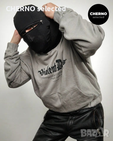 Мъжки суичър с качулка NO BYSTANDERS Oversized Hoodie – размер L•XL – Нов с етикети, снимка 2 - Суичъри - 53850626