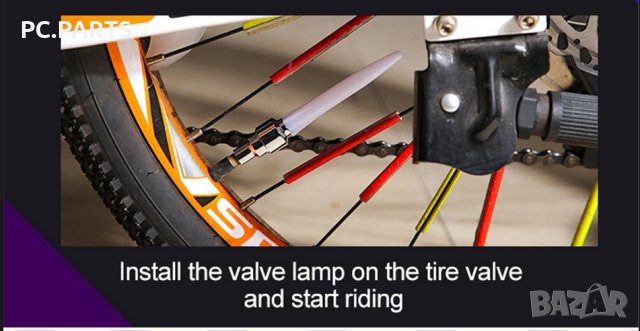 Светещи LED капачки за винтили на автомобил или велосипед, снимка 7 - Аксесоари за велосипеди - 41388712