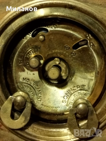 Стар френски будилник, настолен часовник, снимка 5 - Антикварни и старинни предмети - 53096825