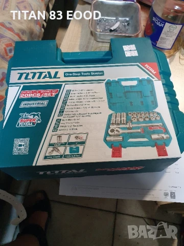 Комплект тресчотка и вложки TOTAL INDUSTRIAL, 1/2", 20 части, снимка 2 - Гедорета - 51181171