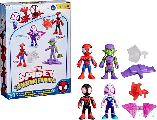 Комплект фигурки Marvel Spidey и супер приятели 4 части Спайди, снимка 2 - Фигурки - 56038945