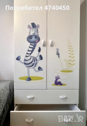Детска стая "Meblik – Happy Animals Whitе" ( -60% от цената) - Италиански мебели, снимка 5 - Спални и легла - 53506314