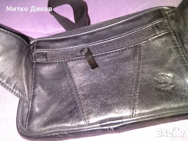 Арт маркова мъжка чанта за през рамо нова естествена кожа 210х150мм, снимка 5 - Чанти - 39814209