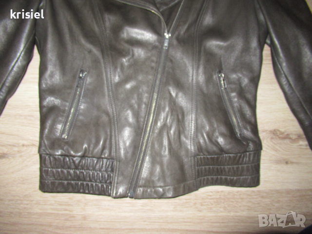 ЕСТЕСТВЕНА КОЖА--ВТАЛЕНО СТРАХОТНО ЯКЕ--S номер, снимка 4 - Якета - 44680223