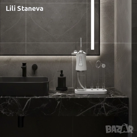 Портативен зъбен душ с 3 режима на действие и мощна водна струя / Цвят: Бял. , снимка 3 - Други - 52822060