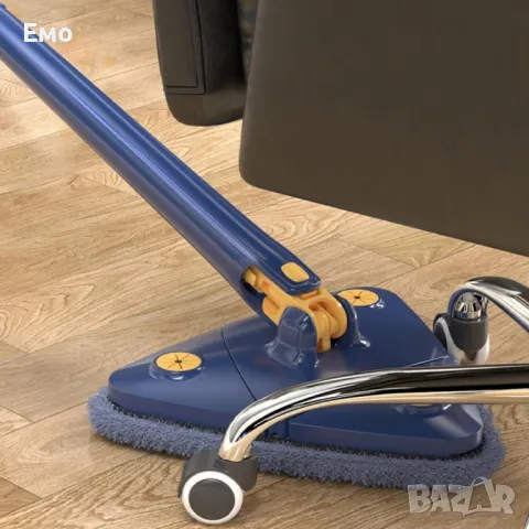 Разтегателен триъгълен моп 360  - ПРОМОЦИЯ  1 БР без кутия. С 1 Парцал , снимка 5 - Мопове, кофи, четки и метли - 47729885