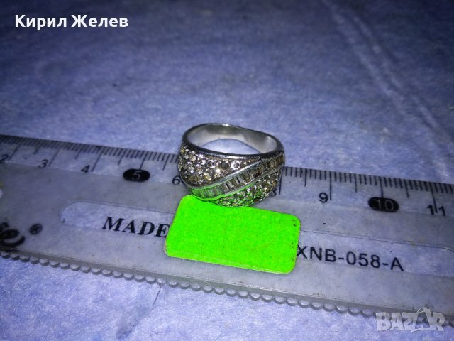 СКЪПОЦЕНЕН СРЕБЪРЕН АРТ ПРЪСТЕН СРЕБРО 925 с ФАСЕТИРАНИ ИСКРЯЩИ ЦИРКОНИ и ЛАБОРАТОРЕН МОЙСАНИТ 38278, снимка 9 - Пръстени - 40921018