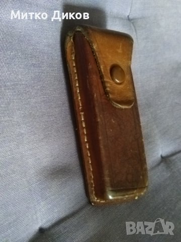 Калъвче естествена кожа за нож пълнител външен размер 120х45мм и вътрешен 105х36х13мм, снимка 2 - Оборудване и аксесоари за оръжия - 39842408