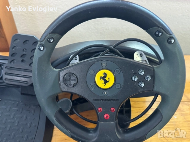Волан Thrustmaster Ferari GT 3-in -1 Racing Wheel V.2, снимка 4 - Игри за PC - 53385333