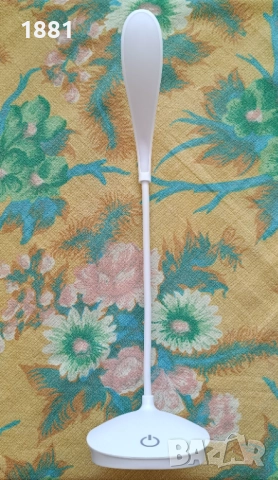 Настолна LED лампа с вградена презареждаща батерия 5W и гъвкаво рамо. Бяла светлина. Нова., снимка 7 - Настолни лампи - 51442378