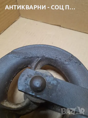Соц Стара Метална Макара За Строителство., снимка 3 - Антикварни и старинни предмети - 49157061