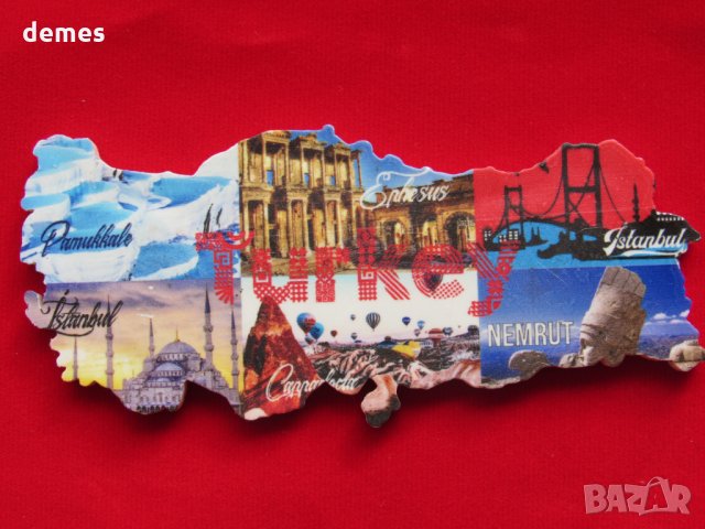 Автентичен магнит от Турция-карта, снимка 2 - Колекции - 35778374