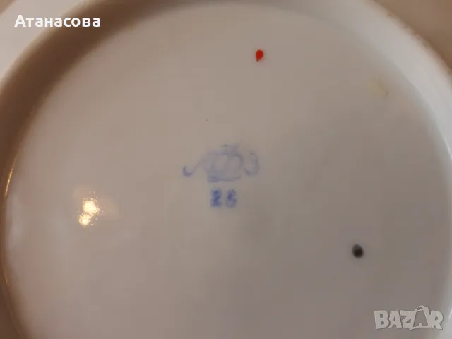 Порцеланова чинийка ЛФЗ СССР 1970 г чиния , снимка 6 - Чинии - 49545946