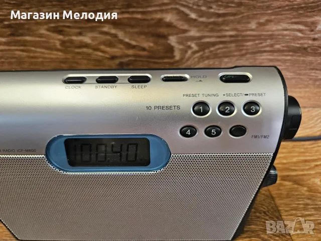 Радио SONY ICF-M600 Silver 1 – PLL Synthesized, 10 Памети, отличен., снимка 4 - Радиокасетофони, транзистори - 55797098