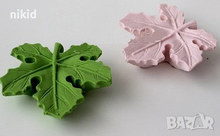 3D Релефно голямо есенно листо силиконов молд форма фондан шоколад гипс , снимка 3 - Форми - 40752313