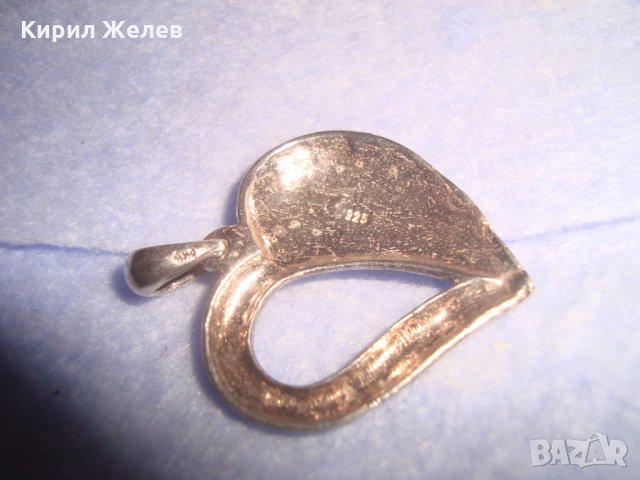 КРАСИВО СРЕБЪРНО СЪРЦЕ СРЕБРО 925 РЪЧНА МАЙСТОРСКА ИЗРАБОТКА АРТ МЕДАЛЬОН 25623, снимка 6 - Колиета, медальони, синджири - 35937659