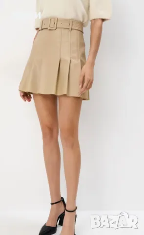 Кожена пола плисе Mohito, снимка 2 - Поли - 48411697