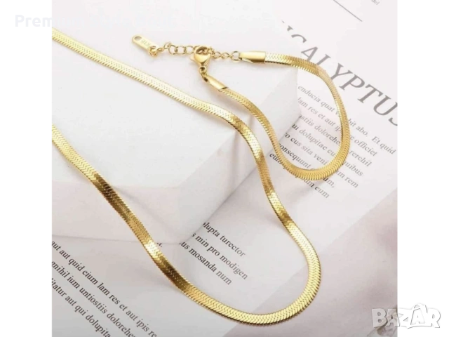 комплект колие и гривна от медицинска стомана 