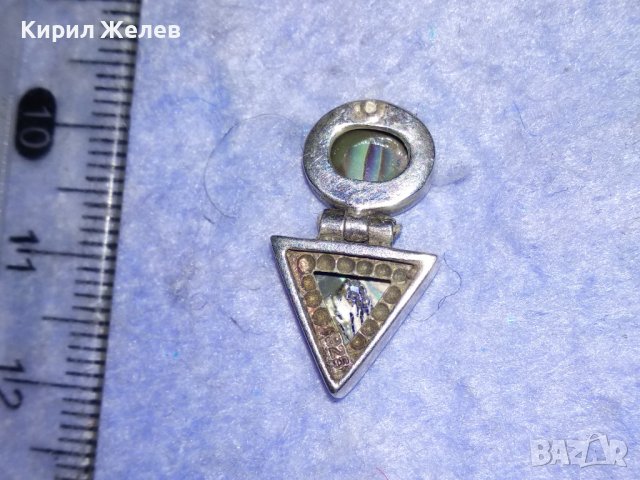 СТАРО СРЕБЪРНО АР ДЕКО БИЖУ АРТ ВИСУЛКА УКРАШЕНИЕ СРЕБРО 925 с ШЛИФОВАН КРАЛСКИ СЕДЕФ 18039, снимка 13 - Антикварни и старинни предмети - 40938202