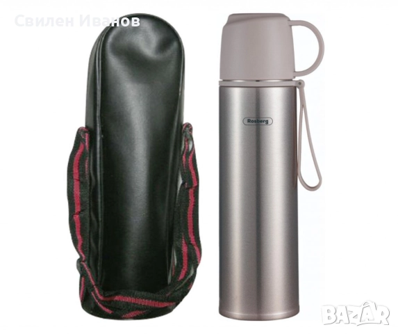 Термос с калъф Rosberg R52010FB – 500 мл., неръждаема стомана, двуслойна изолация, снимка 4 - Други - 51505696