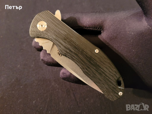 CH 3504 - флипер, D2 острие, G10 чирени , снимка 6 - Ножове - 36285226