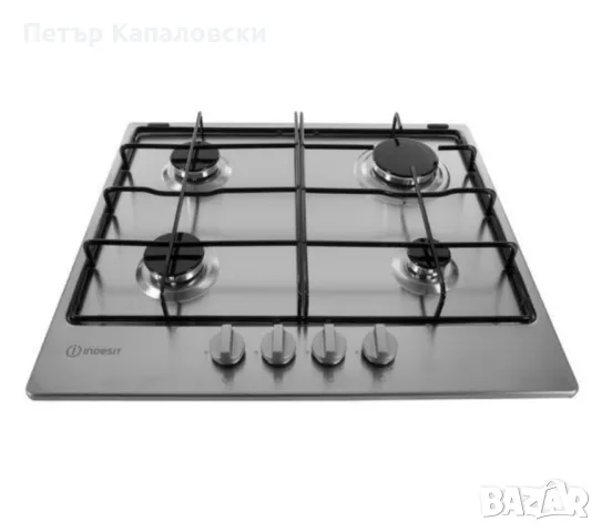 Газов плот ,котло и за вграждане Индезит INDESIT THA642IX/I .Цвят: инокс.Брой горелки: 4, снимка 2 - Котлони - 48561606