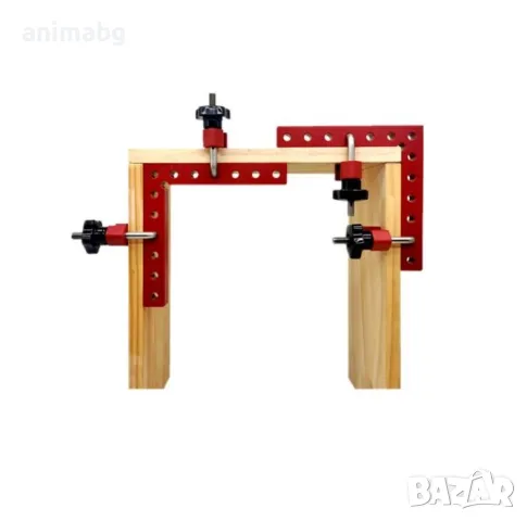 ANIMABG Правоъгълна алуминниева скоба, Дърводелски инструмент за затягане, 90 градуса, снимка 5 - Други инструменти - 50385239