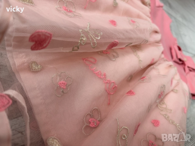 Рокля с бродирана тюлена пола Mayoral, размер 98, снимка 5 - Детски рокли и поли - 50056591