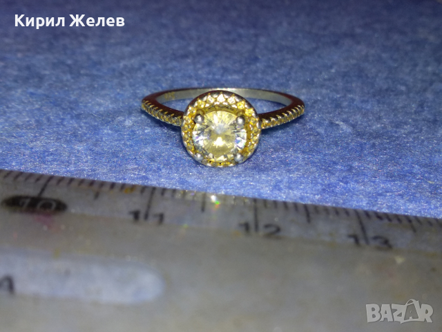 ПРЕКРАСЕН НЕЖЕН СКЪПОЦЕНЕН СРЕБЪРЕН ПРЪСТЕН СРЕБРО 925 с БРИЛЯНТНО ФАСЕТИРАН ИСКРЯЩ ЦИРКОН 43778, снимка 13 - Пръстени - 44664259