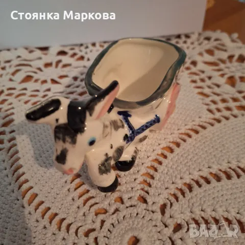 Малка кашпа порцелан-Япония, снимка 3 - Статуетки - 47727782