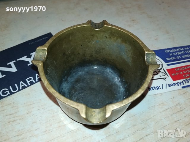 мед месингов пепелник 9х5см 2906231253, снимка 11 - Антикварни и старинни предмети - 41393031