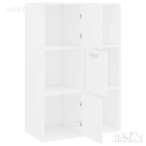 vidaXL Шкаф за съхранение, бял, 60x29,5x90 см, инженерно дърво, снимка 6 - Шкафове - 56147707