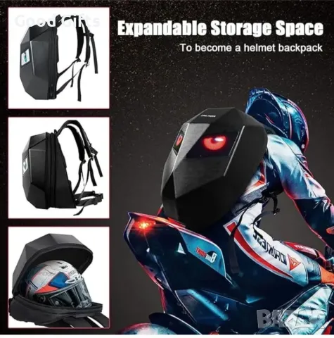 3D LED Раница с мърдащи очи Iron Man, Раница за Мотор от ново поколение , снимка 6 - Раници - 48603184