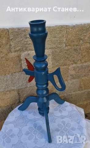 Голям дървен свещник внос от Скандинавия , снимка 13 - Декорация за дома - 52842148