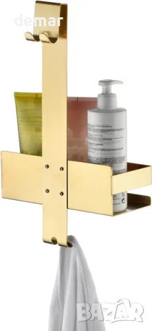NEWRAIN Shower Caddy Hanging, Рафт за душ без пробиване за окачване на стъклената врата на душа, снимка 3 - Други стоки за дома - 47662655