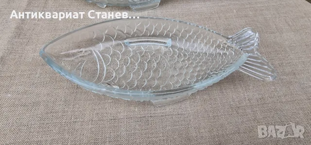 8 броя стъклени чинии риба, снимка 4 - Чинии - 56263824