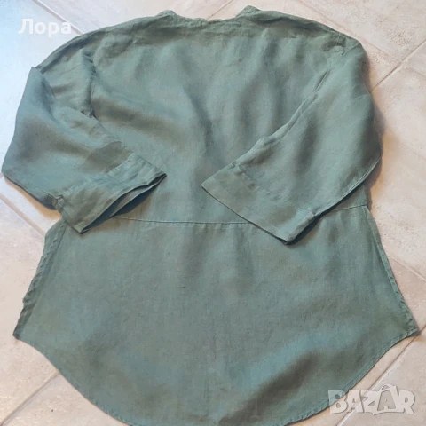 Дамска ленена риза Benetton , снимка 3 - Ризи - 50977190